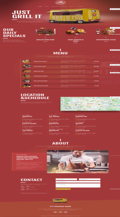 BBQFoodTruck.net Landing Page