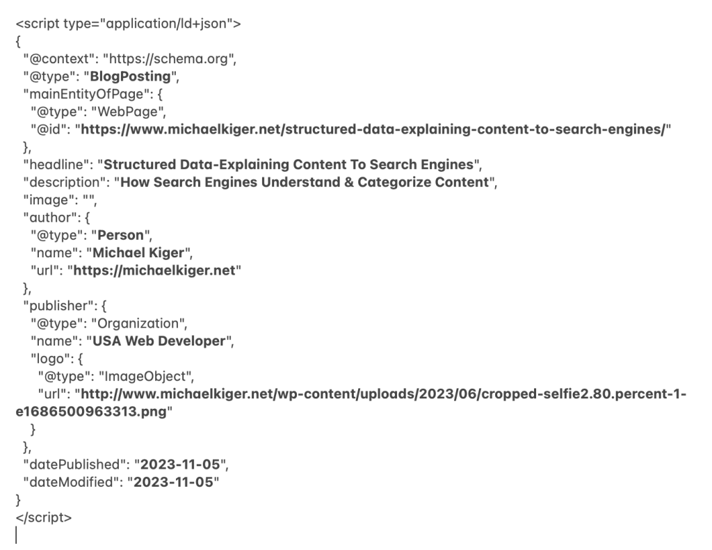 Structured Data blog post